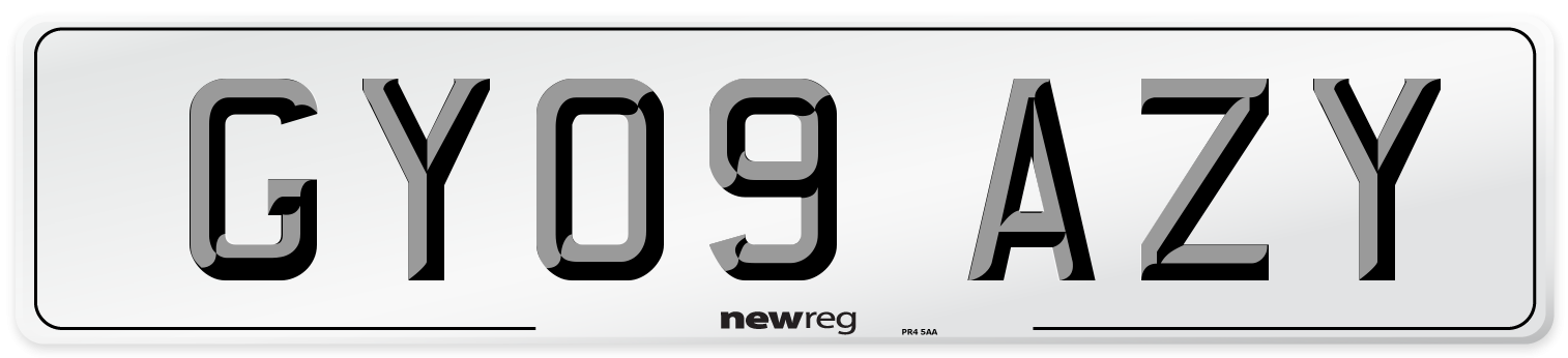 GY09 AZY Number Plate from New Reg
